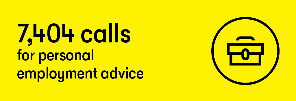 7,404 calls for personal employment advice