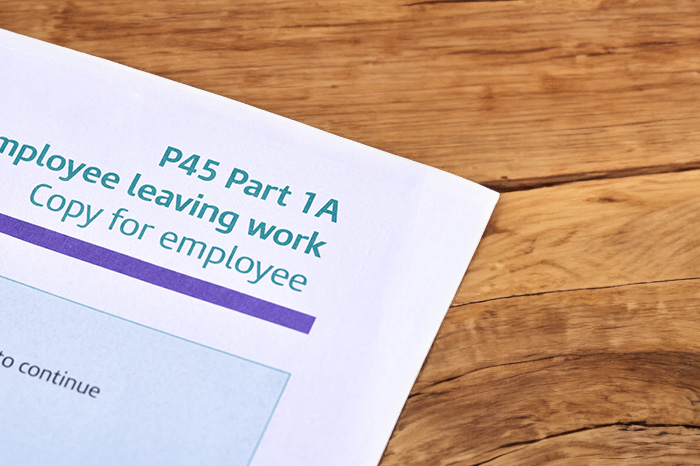 Is there a time limit for providing an employee with a P45? 